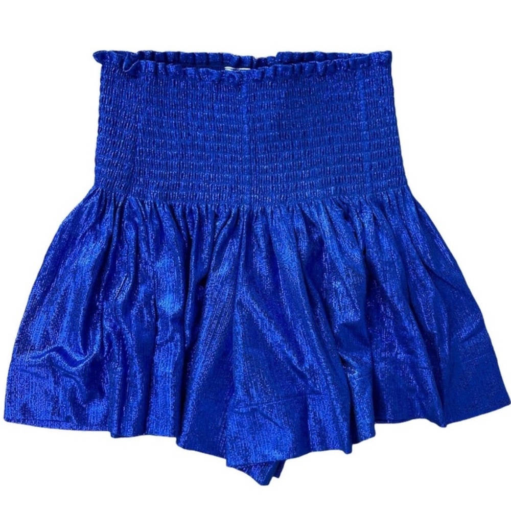 QUEEN OF SPARKLES- Metallic Blue shorts size L